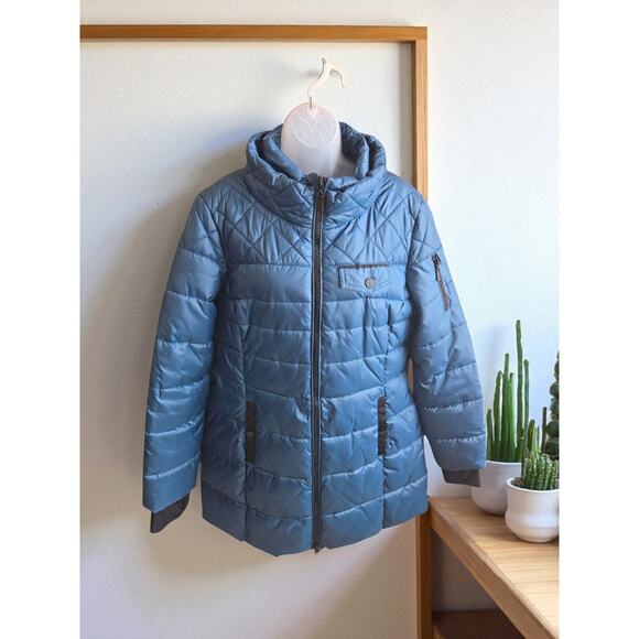 HFX Outdoor Women's Full Zip Performance Blue Long Jacket Size L - Picture 1 of 5